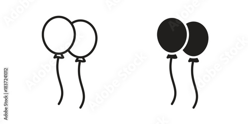 Balloon icons set. Simple set of vector illustrations