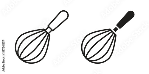 Beater icons set. Simple set of vector illustrations
