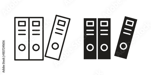 Binder icons set. Simple set of vector illustrations