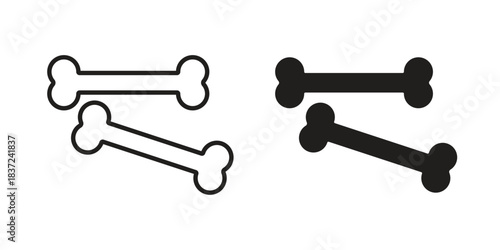 Bones icons set. Simple set of vector illustrations