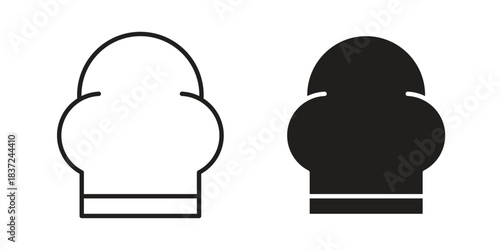 Chef hat icons set. Simple set of vector illustrations