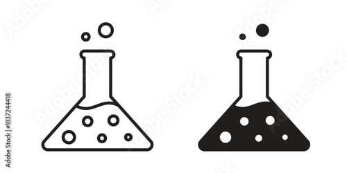Chemistry icons set. Simple set of vector illustrations