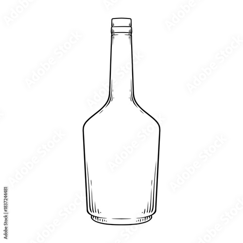drink bottle vector line art hand drawn illustration