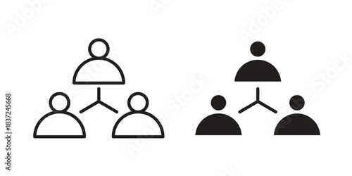 Collaboration icons set. Simple set of vector illustrations
