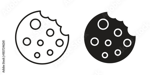 Cookie icons set. Simple set of vector illustrations