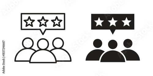 Customer feedback icons set. Simple set of vector illustrations
