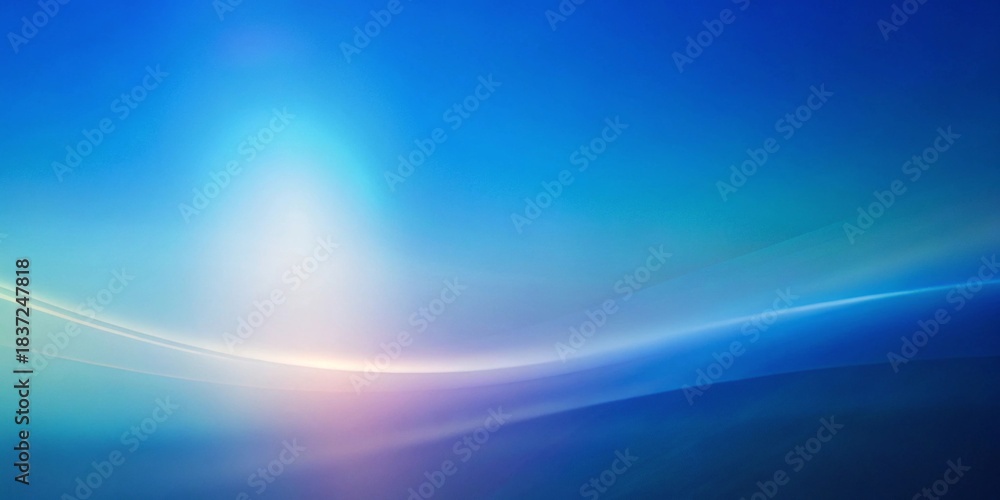Fototapeta premium Elegant blue gradient background with soft blur and subtle effects. Soft pastel yellow and blue gradient with light flares and dust. Abstract blurred colorful background. Blue gradient background.