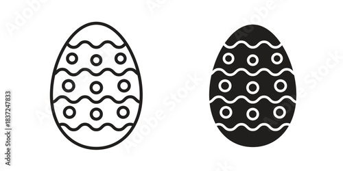 Easter egg icons set. Simple set of vector illustrations