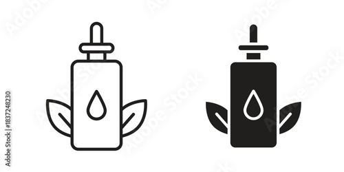 Essential oils icons set. Simple set of vector illustrations