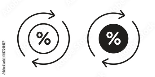 Exchange rate icons set. Simple set of vector illustrations