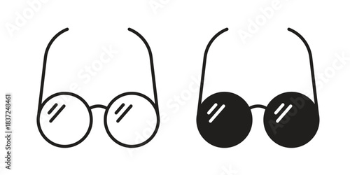 Eye glasses icons set. Simple set of vector illustrations