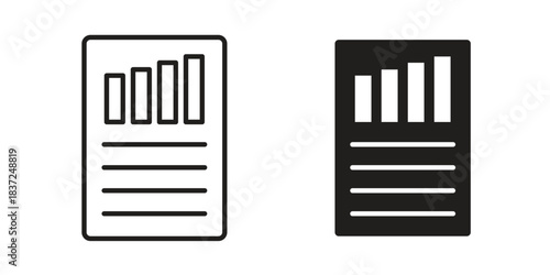 Financial report icons set. Simple set of vector illustrations
