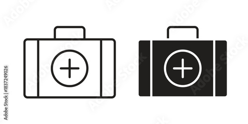 First aid icons set. Simple set of vector illustrations