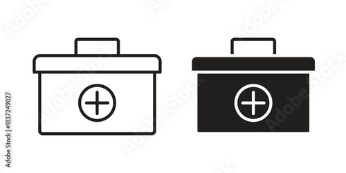 First aid kit icons set. Simple set of vector illustrations