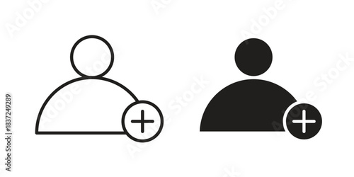 Follower icons set. Simple set of vector illustrations