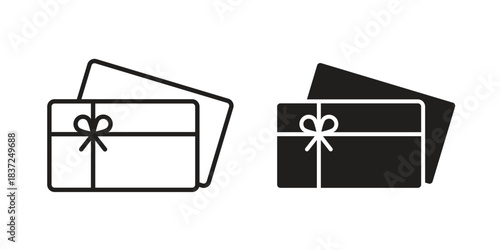 Gift voucher icons set. Simple set of vector illustrations
