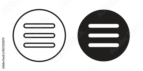 Hamburger menu icons set. Simple set of vector illustrations