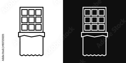 Chocolate icons - editable stroke vector illustration