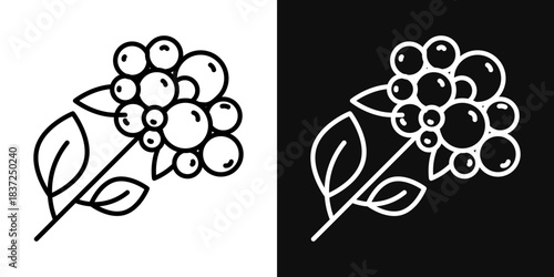 Coffee plant icons - editable stroke vector illustration