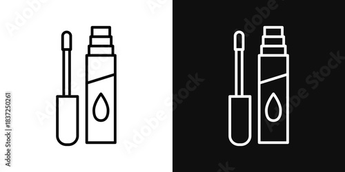 Concealer icons - editable stroke vector illustration