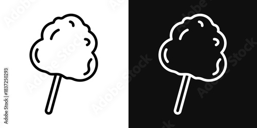 Cotton Candy icons - editable stroke vector illustration