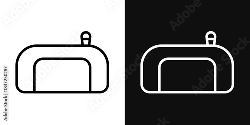 Cosmetic bag icons - editable stroke vector illustration