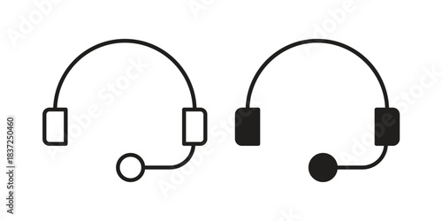 Headphone icons set. Simple set of vector illustrations