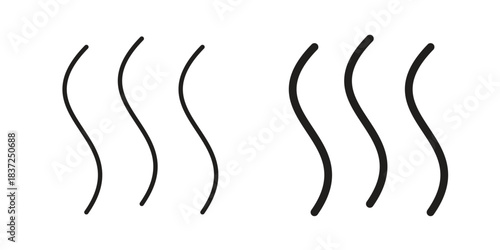 Heat icons set. Simple set of vector illustrations