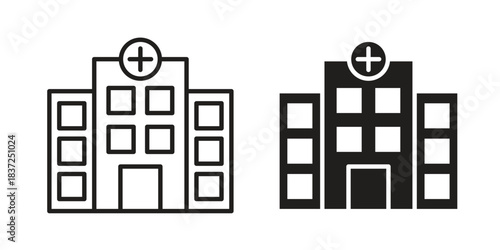 Hospital icons set. Simple set of vector illustrations