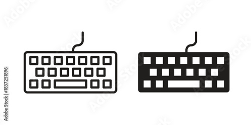 Keyboard icons set. Simple set of vector illustrations