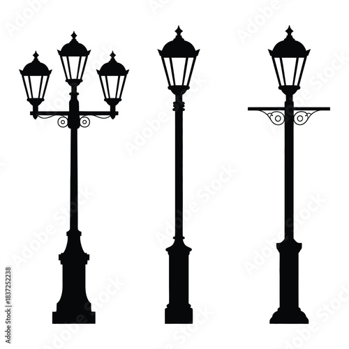 street lamp vector