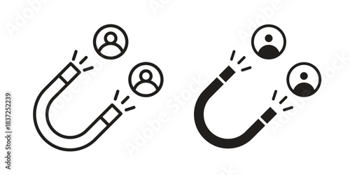 Lead generation icons set. Simple set of vector illustrations