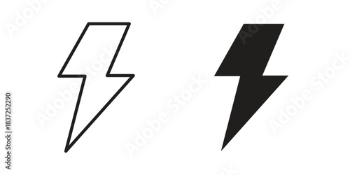 Lightning icons set. Simple set of vector illustrations