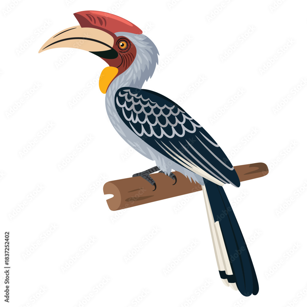 Fototapeta premium malabar grey hornbill