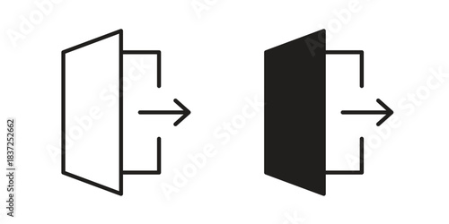 Logout icons set. Simple set of vector illustrations
