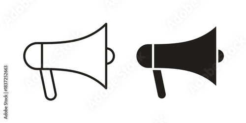 Loud Speaker icons set. Simple set of vector illustrations