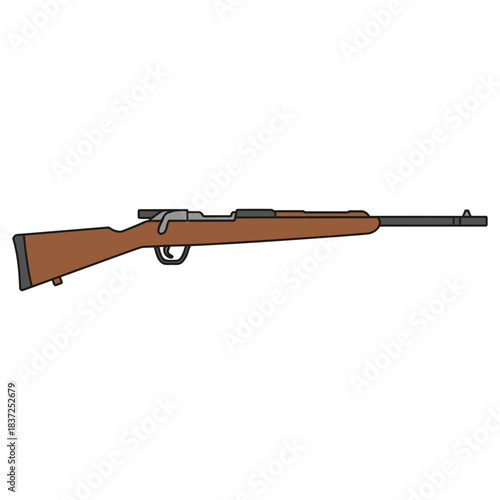 assault rifle isolated on white