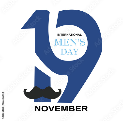 Vector illustration of November 19th international men's day.