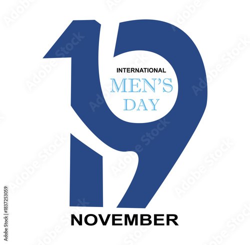 Vector illustration of November 19th international men's day.