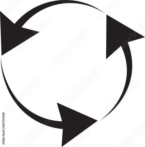 Cycle arrow icon set. Repeat, refresh, and reload symbol. circle arrow icon isolated on white background. Circle arrows icon set