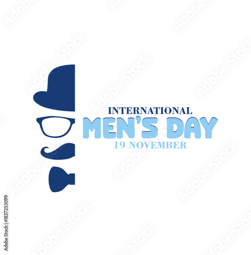 Vector illustration of November 19th international men's day.