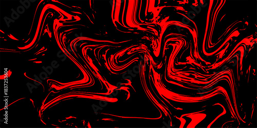  Red colorful marble pattern of the blend of curves. Marbleized bright effect with fluid painting, background for kitchen. Marble Red Alcohol Ink Wavy Liquid Texture blend of curves. 