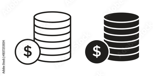Money icons set. Simple set of vector illustrations