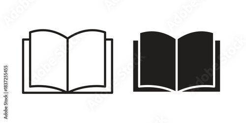open book icons set. Simple set of vector illustrations
