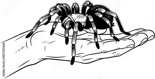 fears embrace a gentle giant explores the palm of human understanding, isolated on transparent background