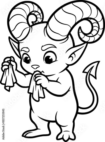 innocent horned critters sweet deception a playful whisper of charm, isolated on transparent background