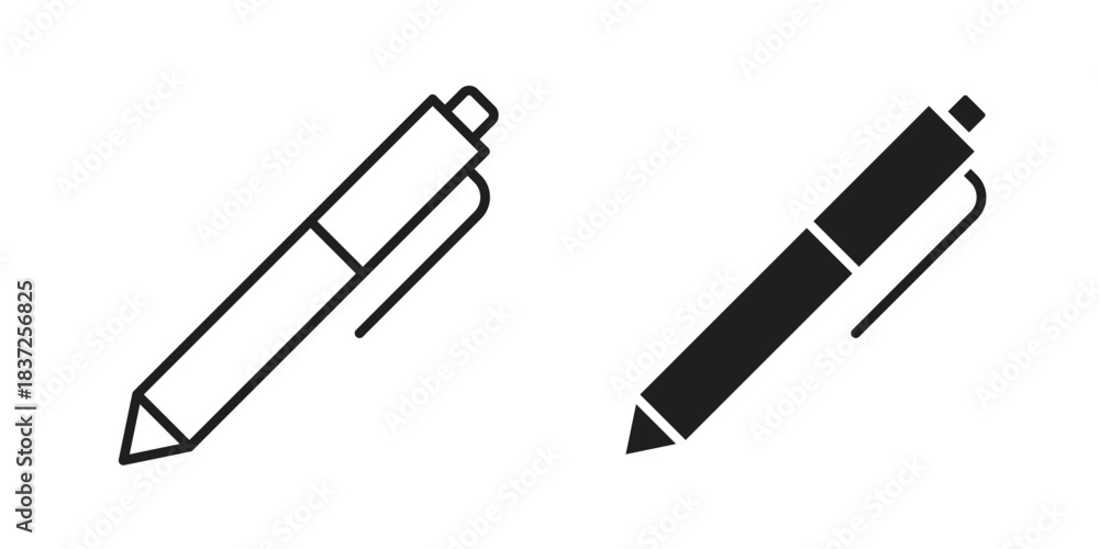 Fototapeta premium Pen icons set. Simple set of vector illustrations