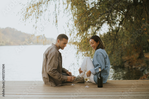 Two people share a joyful m...