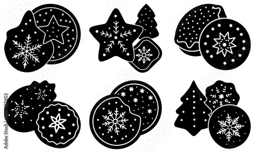 christmas sugar cookies vector