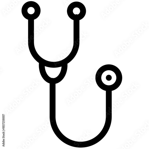 stethoscope on a white background